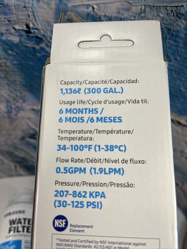 2 PACK Genuine Samsung DA29-00020B HAF-CIN/EXP Refrigerator Water Filter (New) - Picture 3 of 4