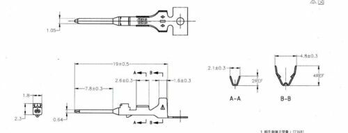 Harley Davidson 72990-01 OEM 8x Small .040 Series Male terminals lighting wiring - Bild 2 von 4