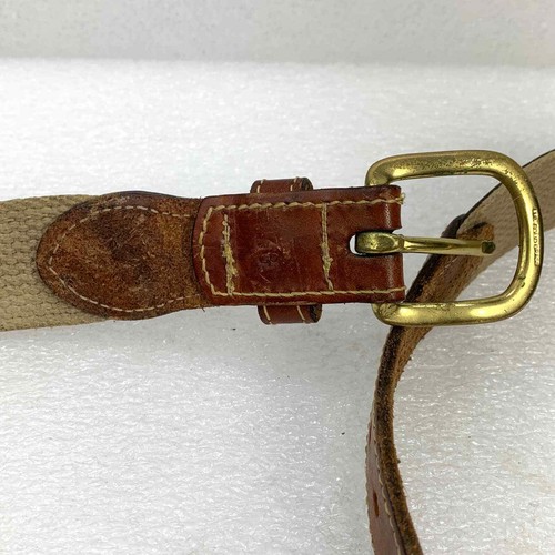 tommy bahama Reef Riders Solid Grass Buckle Leather on Canvas Belt 30mm - Picture 7 of 9