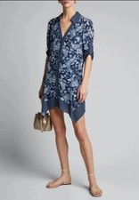 ALICE + OLIVIA Conner Roll Sleeve Handkerchief Lola Fields Shirtdress Size XS