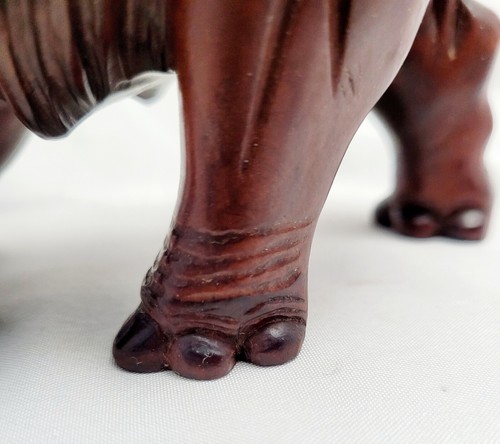 Rare Antique Hand Carved Rosewood Lucky Elephant Figurine Sculpture - Picture 11 of 21