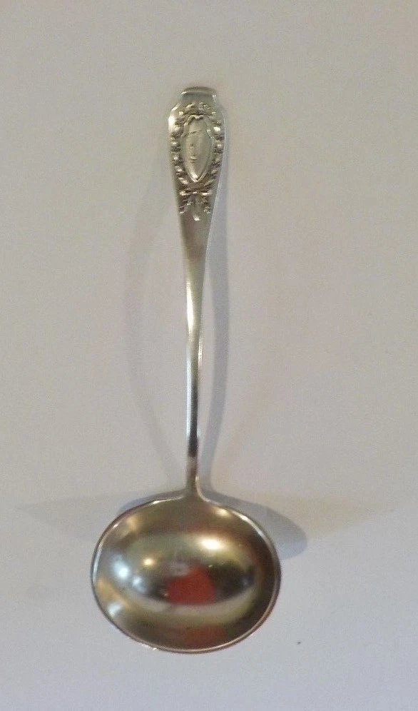 Alvin APOLLO Sterling Silver Sauce Ladle, Monogram "F"