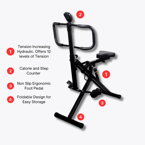 Total Crunch Power Rider Bauch und Kniebeuge Fitness Trainingsgerät Gesäß Cardio - Bild 4 von 7