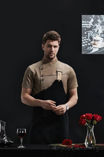 Kitchen Jacket Catering Uniform Short Sleeve Chef Clothes Restaurant Workwear - Picture 23 of 31