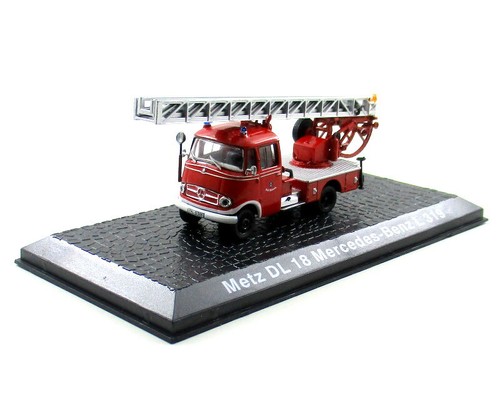 FIRE DEPARTMENT MERCEDES BENZ L-319 METZ DL 18 RED ALTAYA SCALE 1:72 TRUCK MODEL - Picture 2 of 12