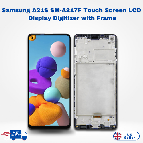 For Samsung A21S SM-A217F Touch Screen LCD Display Digitizer with Frame - 第 1/5 張圖片