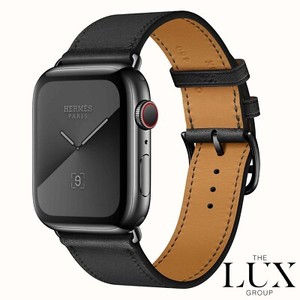 Apple Watch Series 5 Hermes 44mm Space Black, Noir Leather Band, NEW, BLACK BOX | eBay