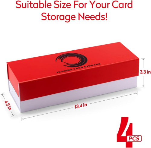 4 Pack Trading Card Storage Box for Toploader Top Loaders Baseball Hobby Card H - Picture 5 of 8