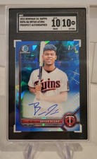 2022 Bowman Chrome Sapphire Bryan Acuna 1st Autograph SGC 10 BSPA-BA Auto