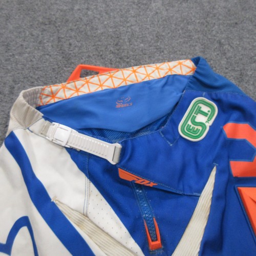 Fox Racing Pants Youth 24x27 Blue White Adjustable Dirt Bike Motocross 360 Moto - Picture 9 of 24
