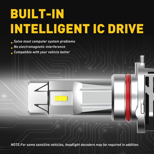 9005 H11/H8 High Low Beam White LED Headlight Bulbs Kit 60000LM Canbus AUXITO - Picture 7 of 15