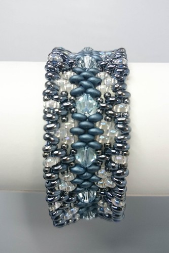 Armband aus Swarovski Elements und Twin Beads "Anda" Magnetverschluss, handmade - Bild 16 von 21