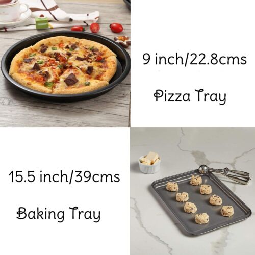 Pane rotondo, quadrato, a forma di cuore / pizza / vassoio da forno (set combinato 9 pz) multicolore - Foto 2 di 5