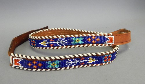 Antiguo Nativo Americano Indio Navajo Cuentas Cinturón Piezas Reparación - Imagen 1 de 4