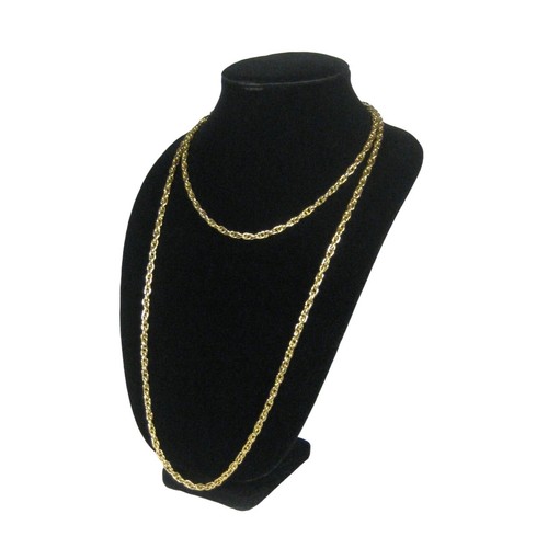 Collar multihebra cadena Goldtone 19 pulgadas unisex vintage 1970 1980 joyería - Imagen 4 de 9