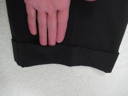 NWOT Studio 1940 Black Diamond Button Wide Leg Bootcut Cuffed High Dress Pants 8 - Picture 12 of 12