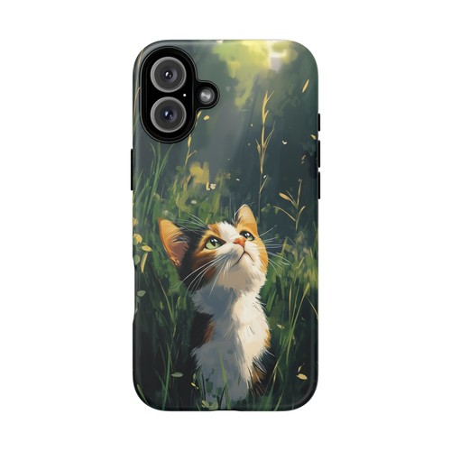Calico Kitty Cat Grass Field - Phone Ink Cover Case for iPhone, Galaxy, Pixel - 第 26/281 張圖片