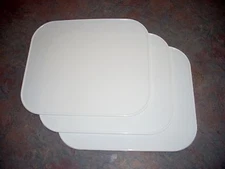 3 WHITE FLATTRACK NUMBER PLATES VINTAGE ROADRACE ROTAX  FLAT TRACK YAMAHA AHRM