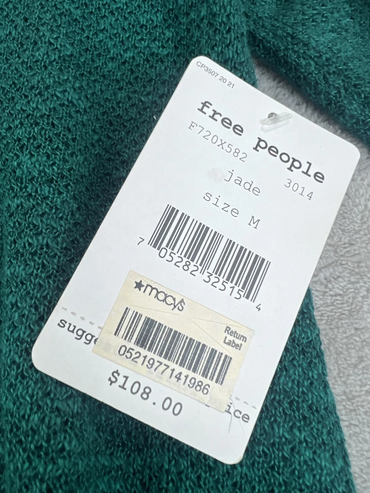 Cardigã feminino Free People médio verde jade botões bolsos frontais F720X582 - Imagem 2 de 4