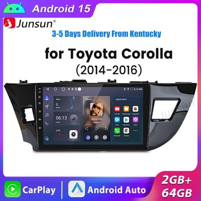 Carplay Android 15 2+64GB For Toyota Corolla 2014-2016 Car Stereo Radio GPS Navi