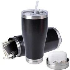 20oz Hidden Safe Water Bottle Stainless Steel Secret Compartment Keeps Valuables