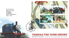2011 Thomas the Tank Engine Miniature Sheet Tallents House Cancellation FDC