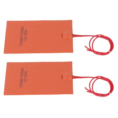 2PCS Silicone Heating Pad 60W 200℃ High Temperature Proof Flexible Heater Mat - Picture 2 of 12