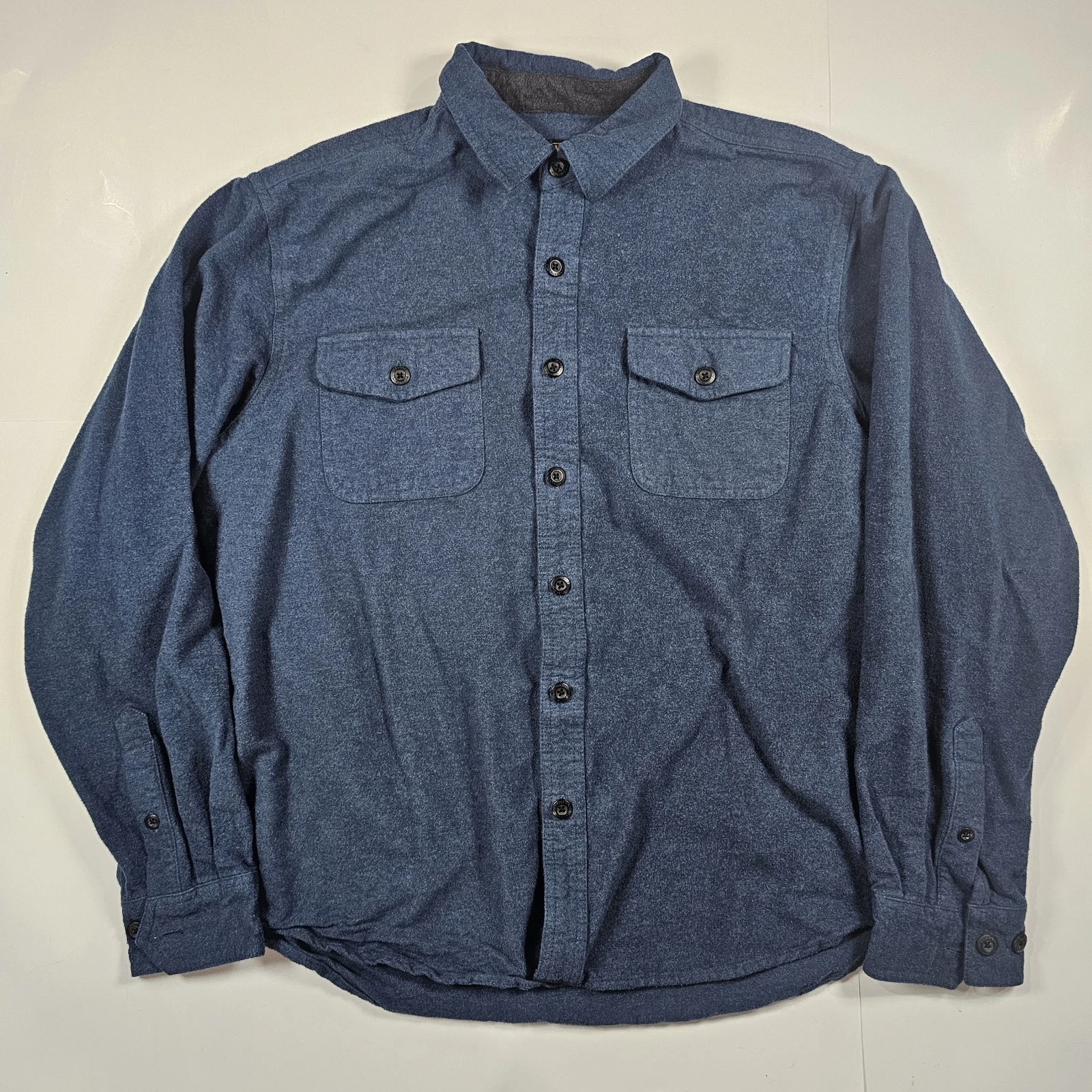 Grizzly Mountain Flannel Chamois Button-Up Shirt Men's Large Blue Pre-owned