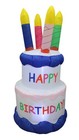 6 Foot Tall Inflatable Happy Birthday Cake with 4 Candles Outdoor Indoor LED ...