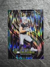 2024 Panini Select Brock Bowers Green and Black Shock Prizm Premier Level #118
