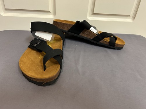 Moosefield Unisex Eva Leather Sandals Black EUR 41 AU 10 RRP$232 Brand new - Picture 12 of 15