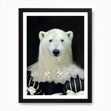 Lady Polly The Lost Polarbear Pet P Framed Wall Art Poster Canvas Print Picture