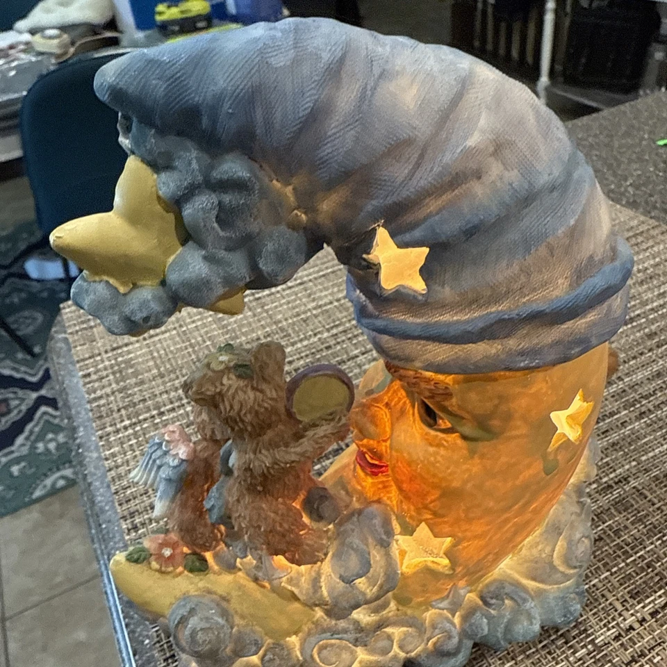 Lámpara infantil Bears Moon azul decoración del hogar Foto 4 de 4