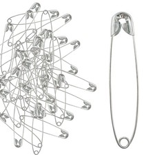 200Pcs 2.2Inch Safety Pins, 55mm Large Safety Pins Pin Bulk, Silver Rust-Resi...