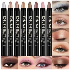 evpct 8Pcs Cream Eye Shadow Brightener Sticks Set for Eyes, Silver Champagne ...