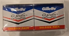 Gillette Saloon Pack Razor Wilkinson Sword Double Edge Blades (2x50) 100 Blades