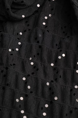 MAX&Co. Kleid Pailletten M schwarz schwarz transparent - Bild 4 von 5
