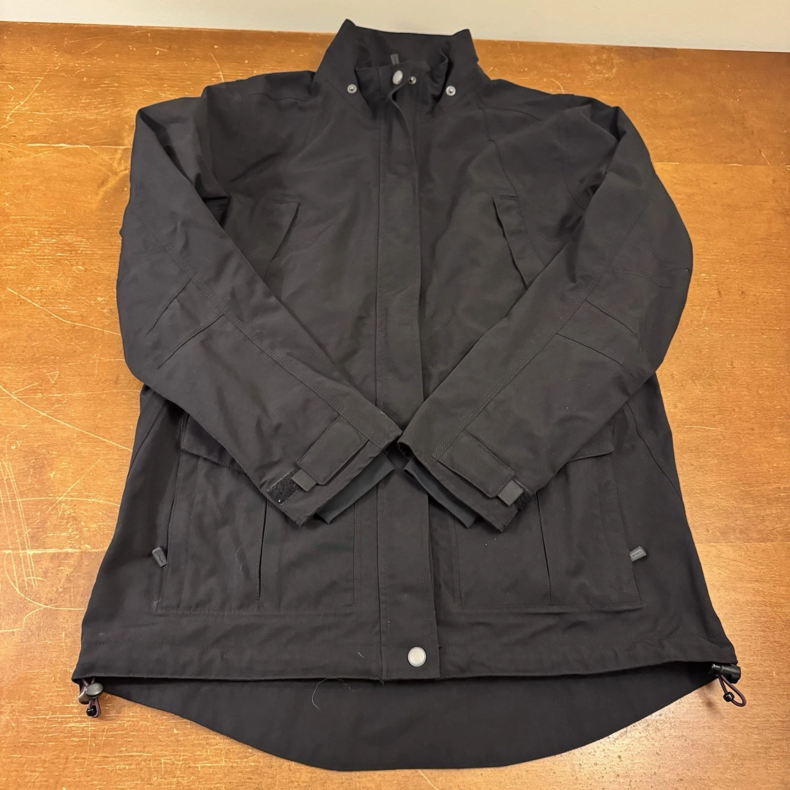 Carhartt Jacket Womens Medium Black Storm Defender Full Zip Nylon Rain