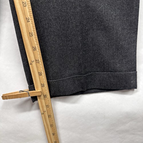 Vintage Lands End Wollhose 33 x 30 grau Anzughose für Herren hergestellt in den USA - Bild 14 von 16