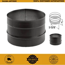 1 Chimney Stove Pipe Adapter 6 inch Dia Single Wall Steel 24-Gauge Single Headed