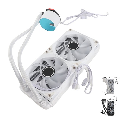 240mm CPU Cooler Dual 120mm PWM Fan ARGB Sync Adjustable For LGA2066 2011 115 CB - Afbeelding 23 van 30
