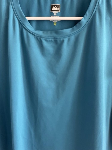 REI Activewear Shirt Womens XL Blue Teal Outdoor Hiking Short Sleeve Tee - Picture 6 of 6