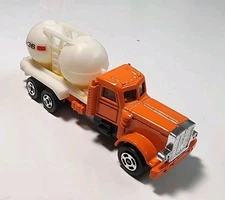 Unbranded Orange American Double Tanker Truck HO Diecast/Plastic Peterbilt VHTF
