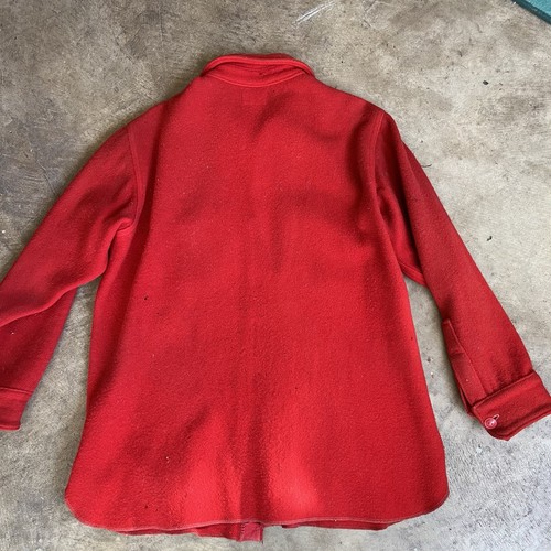 Vintage 60er Woolrich Wollhemd Gr. 16 XL distressed Grunge chamois outdoor vt - Bild 6 von 8