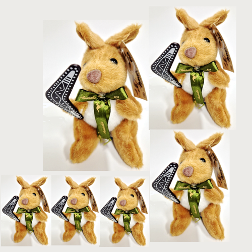 12pcs Australian Souvenir Soft Plush Kangaroo wt Boomerang & Ribbon 13.5cm BULK - Picture 6 of 7