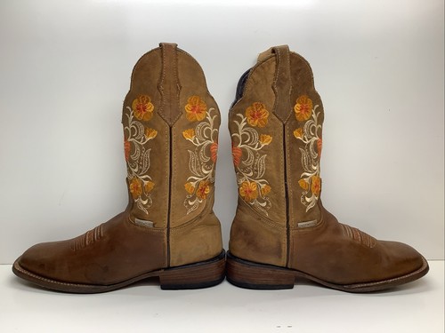 BOTAS VAQUERAS HOMBRE ROY COOPER PUNTA CUADRADA MARRÓN TALLA 7 D - Imagen 5 de 10