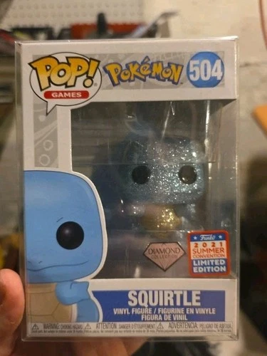 Squirtle (Diamond Glitter) Pokémon Funko Pop! #504- Convention LTD Edition