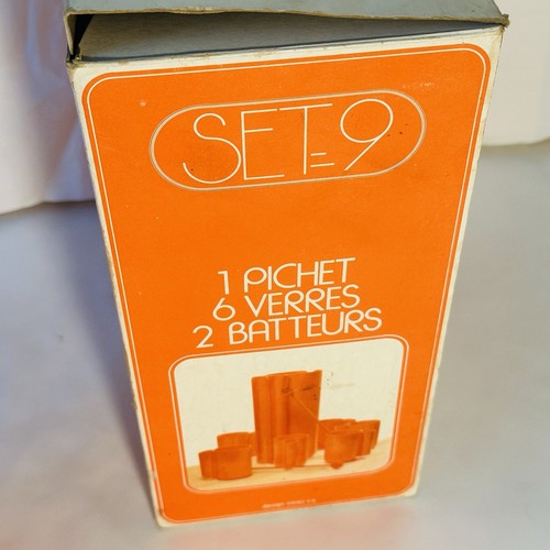 Set Caraffa Bicchieri Vintage Bourbon Orangeade Jean Pierre Vitrac ‘ 70 France - Imagen 13 de 24