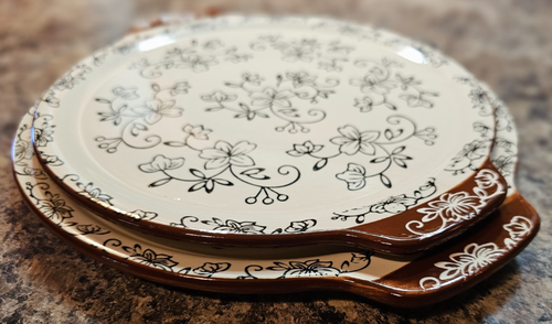 Platos/bandejas de encaje floral Two Temptations Tara para horno marrón/negro - Imagen 1 de 12