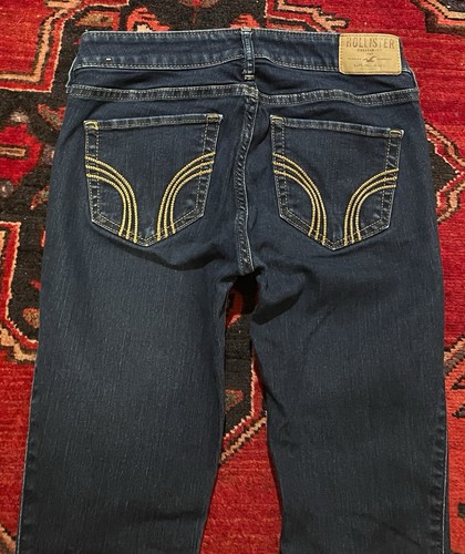 Hollister Damen Super Skinny Stretch Dunkelblau Jeans Gr. 23, Schrittlänge 27 Zoll - Bild 5 von 5